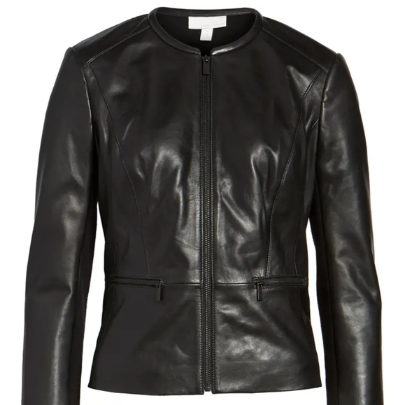 Emerson Rose Leather Merino Wool Blazer Jacket XL - Picture 6 of 13